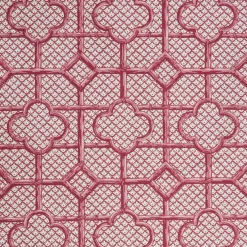 Serena Fresson Fabrics<Mrs. Alice Raspberry Pink Bamboo Trellis Fabric