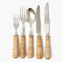 Cutlery Sets<Mrs. Alice Rattan Cutlery (5 Piece)