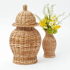 Year-round Decorations | Spring Decorations<Mrs. Alice Rattan Ginger Jar