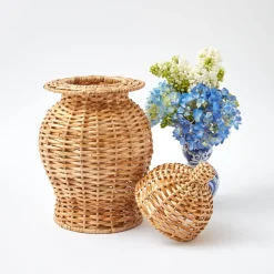 Year-round Decorations | Spring Decorations<Mrs. Alice Rattan Ginger Jar