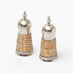 Summer Crockery | Crockery Sets<Mrs. Alice Rattan Salt & Pepper Set