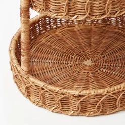 For The Hostess | For The Rattan Lover<Mrs. Alice Rattan Two Tiered Stand