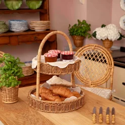 For The Hostess | For The Rattan Lover<Mrs. Alice Rattan Two Tiered Stand