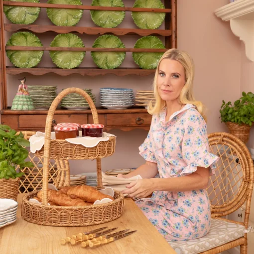 For The Hostess | For The Rattan Lover<Mrs. Alice Rattan Two Tiered Stand