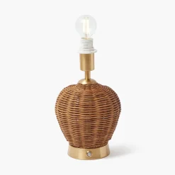 Rechargeable Table Lamps | Summer Lighting<Mrs. Alice Rattan Ursula Rechargeable Lamp