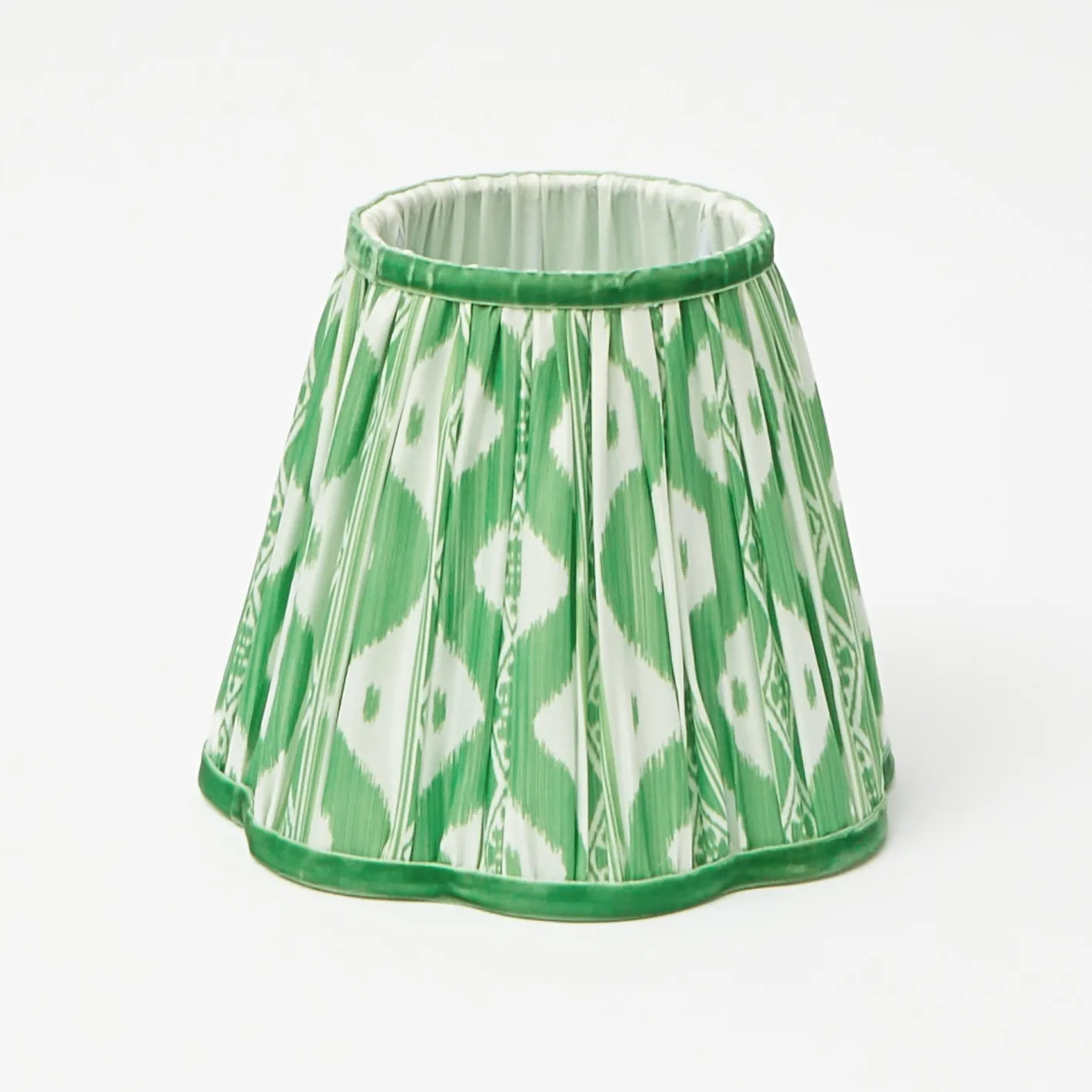 Rechargeable Table Lamps<Mrs. Alice Rattan Ursula Rechargeable Lamp with Green Ikat Shade (18cm)