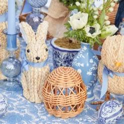 Spring Decorations<Mrs. Alice Rattan Woven Egg Family