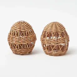 Spring Decorations<Mrs. Alice Rattan Woven Egg Family