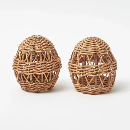 Spring Decorations<Mrs. Alice Rattan Woven Egg Family