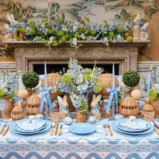 Spring Decorations<Mrs. Alice Rattan Woven Egg Family