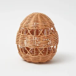 Spring Decorations<Mrs. Alice Rattan Woven Egg Family