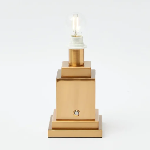Rechargeable Table Lamps<Mrs. Alice Rechargeable Lamp with Blue Ikat Shade (18cm)