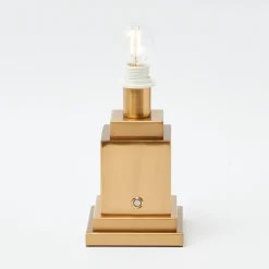 Rechargeable Table Lamps | For Her<Mrs. Alice Rechargeable Lamp with Chocolate Ikat Shade (18cm)