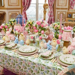 Rechargeable Table Lamps<Mrs. Alice Rechargeable Lamp with Pink & Green Ikat Shade (18cm)