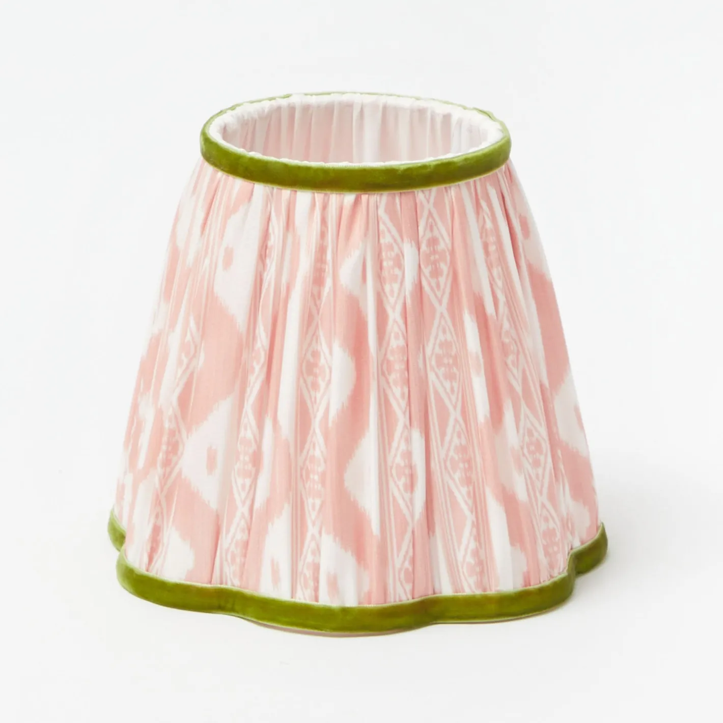 Rechargeable Table Lamps<Mrs. Alice Rechargeable Lamp with Pink & Green Ikat Shade (18cm)