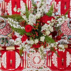 Napkins<Mrs. Alice Red Linen Embroidered Nutcracker Napkins (Set of 4)