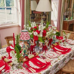 Napkins<Mrs. Alice Red Linen Embroidered Nutcracker Napkins (Set of 4)