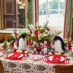 Napkins<Mrs. Alice Red Linen Embroidered Nutcracker Napkins (Set of 4)