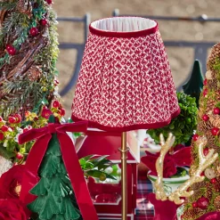 Lampshades<Mrs. Alice Red Lotus Lampshade (18cm)