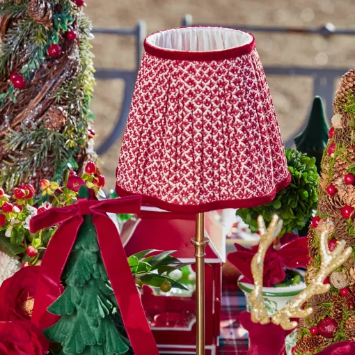 Lampshades<Mrs. Alice Red Lotus Lampshade (18cm)