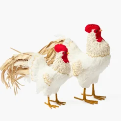 Spring Decorations<Mrs. Alice Ronnie the Rooster (Pair) - 30cm