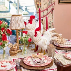 Spring Decorations<Mrs. Alice Ronnie the Rooster (Pair) - 30cm