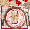 Table Linen Sets<Mrs. Alice Rossina Putty Gingham & Red Placemats & Napkins (Set of 4)