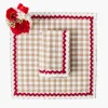 Napkins<Mrs. Alice Rossina Putty Gingham & Red Napkins (Set of 4)