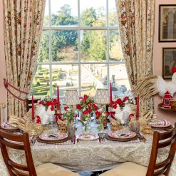 Table Linen Sets<Mrs. Alice Rossina Putty Gingham & Red Placemats & Napkins (Set of 4)