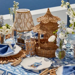 Year-round Decorations | Pagodas & Lanterns<Mrs. Alice Round Scalloped Rattan Pagoda Lantern