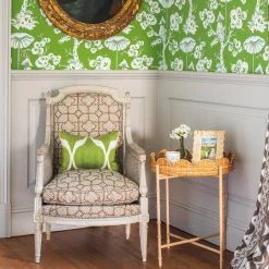 Trays | Trays<Mrs. Alice Round Scalloped Rattan Tray With Stand