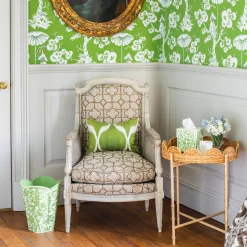 Trays | Trays<Mrs. Alice Round Scalloped Rattan Tray With Stand