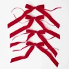 Napkin Rings & Bows<Mrs. Alice Ruby Red Velvet Bow (Set of 4) - 20cm