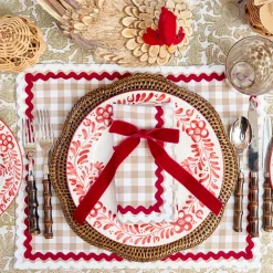 Napkin Rings & Bows<Mrs. Alice Ruby Red Velvet Bow (Set of 4) - 20cm