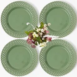 Dinner Plates | Crockery Sets<Mrs. Alice Sage Basketweave Dinner Plates (Set of 4)