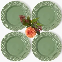 Dinner Plates | Crockery Sets<Mrs. Alice Sage Basketweave Dinner Plates (Set of 4)