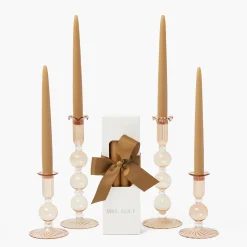 Summer Candleware<Mrs. Alice Sand Candles (Set of 8)