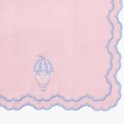 Napkins<Mrs. Alice Sarah Pink & Blue Hot Air Balloon Embroidered Napkins (Set of 4)