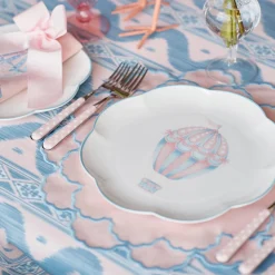 Placemats<Mrs. Alice Sarah Pink & Blue Placemats (Set of 4)