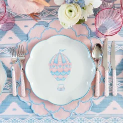 Placemats<Mrs. Alice Sarah Pink & Blue Placemats (Set of 4)