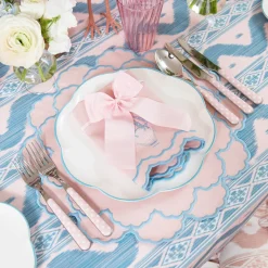 Placemats<Mrs. Alice Sarah Pink & Blue Placemats (Set of 4)