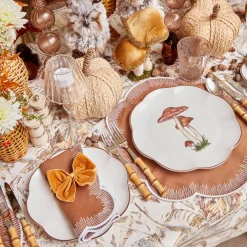 Dinner Plates | Crockery Sets<Mrs. Alice Scalloped Mushroom Dinner Plates (Set of 4)