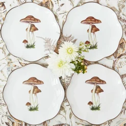 Dinner Plates | Crockery Sets<Mrs. Alice Scalloped Mushroom Dinner Plates (Set of 4)