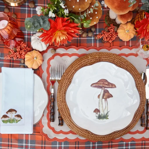 Dinner Plates | Crockery Sets<Mrs. Alice Scalloped Mushroom Dinner Plates (Set of 4)