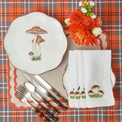 Dinner Plates | Crockery Sets<Mrs. Alice Scalloped Mushroom Dinner Plates (Set of 4)