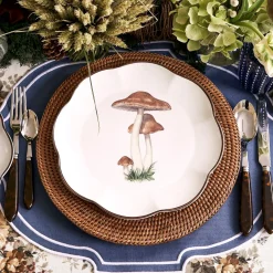 Dinner Plates | Crockery Sets<Mrs. Alice Scalloped Mushroom Dinner Plates (Set of 4)