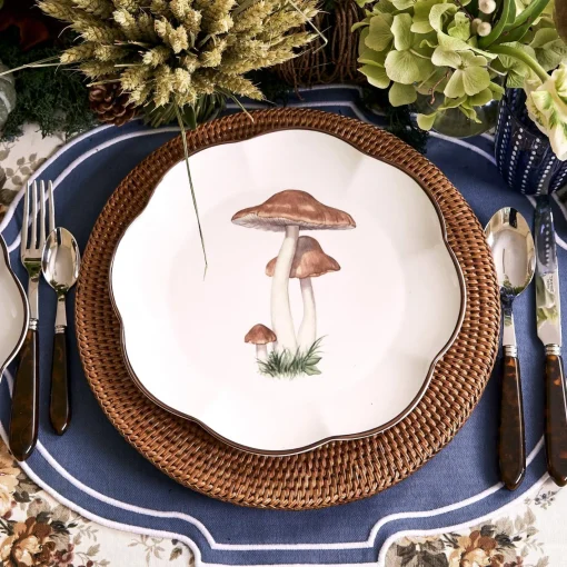 Dinner Plates | Crockery Sets<Mrs. Alice Scalloped Mushroom Dinner Plates (Set of 4)
