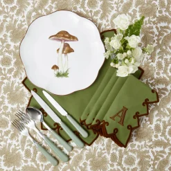 Dinner Plates | Crockery Sets<Mrs. Alice Scalloped Mushroom Dinner Plates (Set of 4)