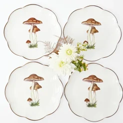 Dinner Plates | Crockery Sets<Mrs. Alice Scalloped Mushroom Dinner Plates (Set of 4)