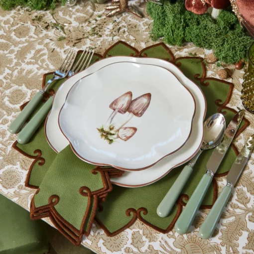 Starter Plates<Mrs. Alice Scalloped Mushroom Starter Plate (Grey)